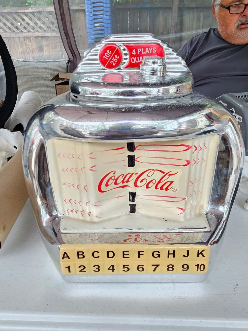 Coca Cola Jukebox Cookie Jar Gibson 2000